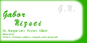 gabor mizsei business card