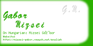 gabor mizsei business card